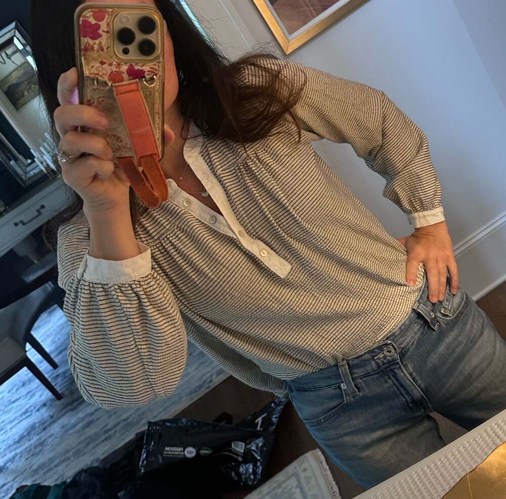 Dolan Anthropologie brand Left Coast Ferry Striped Henley Top for Anthropologie